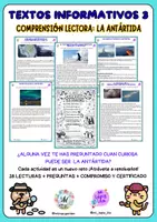 Vista previa - Hojas de trabajo - CURIOSIDADES DE LA ANTARTIDA (Actividades de comprensión) - Portada