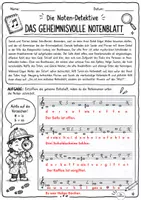 Vorschau - Arbeitsblätter - Arbeitsblatt "Noten-Detektive" - Musik Jg.3-6 - Seite 3