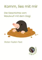 Vorschau - Stationenlernen - Komm, lies mit mir_Maulwurf_Roter Faden-Text - Deckblatt