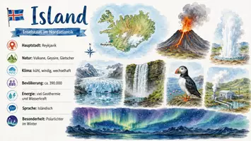 Vorschau - Arbeitsblätter - Arbeitsblatt "Island" + Onlineübung & MP3 + Infografik - Seite 2