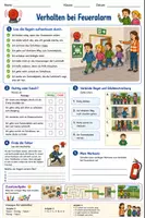 Vorschau - Arbeitsblätter - Verhalten bei Feueralarm - Belehrung - Deckblatt