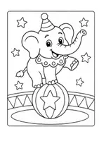 Vorschau - Arbeitsblätter - Ausmalbilder Zirkus - Seite 3