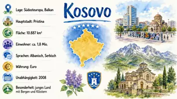 Vorschau - Arbeitsblätter - Arbeitsblatt "Kosovo" + Onlineübung & MP3 + Infografik - Seite 2
