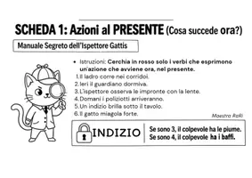 anteprima - Quiz - Ispettor Gattis - Risolvi il caso! I VERBI (classe seconda) - Pagina 2