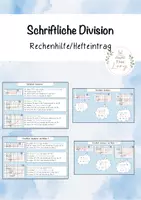 Vorschau - Poster - Schriftliche Division - Rechenhilfe - Deckblatt