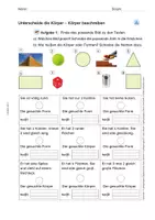 Vorschau - Arbeitsblätter - Arbeitsblätter: Körper beschreiben - Seite 3
