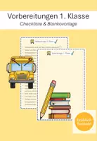 Vorschau - Merkblätter - Vorbeireitung 1. Klasse - Checkliste - Deckblatt