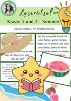 Vorschau - Stationenlernen - Lese-Rätsel Sommer - Lesen üben / Klasse 1 und 2 - Deckblatt