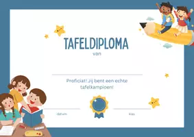 Voorbeeld - Diploma - hoofdletters en tafels - Pagina 1