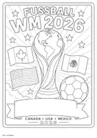 Vorschau - Mal- und Bastelvorlagen - Fußball WM 2026 Ausmalbilder – 20 Ausmalbilder zur Weltmeisterschaft - Seite 2