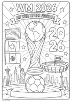 Vorschau - Mal- und Bastelvorlagen - Fußball WM 2026 Ausmalbilder – 20 Ausmalbilder zur Weltmeisterschaft - Seite 3