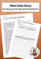 Vorschau - Arbeitsblätter - West Side Story - Handlung und Figurenkonstellation - Deckblatt