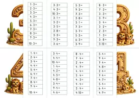 Vorschau - Arbeitsblätter - Einmaleins Faltheftchen 1-10 Multiplizieren - Löwendesign - Seite 2