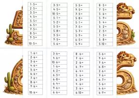 Vorschau - Arbeitsblätter - Einmaleins Faltheftchen 1-10 Multiplizieren - Löwendesign - Seite 3