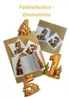Vorschau - Arbeitsblätter - Einmaleins Faltheftchen 1-10 Multiplizieren - Löwendesign - Deckblatt