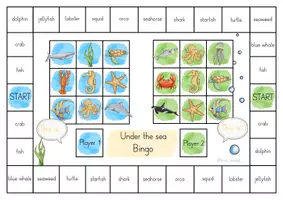 Vorschau - Spiele - Bingo - „Under the sea" - spielerische Wortschatzfestigung - Seite 1