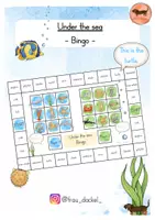 Vorschau - Spiele - Bingo - „Under the sea" - spielerische Wortschatzfestigung - Deckblatt