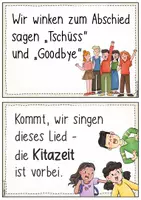 Vorschau - Arbeitsblätter - Abschiedslied Kita - Liedtext & Tafelkarten Freebie Abschied - Seite 3