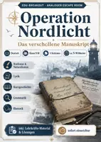 Vorschau - Stundenentwürfe - Analoger Escape Room Deutsch Klasse 9/10: Realismus, Naturalismus, Lyrik, Grammatik & Rhetorik - Deckblatt