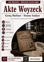 Vorschau - Stundenentwürfe - Analoger Escape Room zu Woyzeck – Drama-Analyse für die Oberstufe mit 5 Rätselstationen - Deckblatt