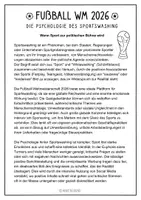 Vorschau - Stundenentwürfe - Fußball WM 2026 – Kritische Auseinandersetzung mit Sportwashing – Lesetext & Aufgaben - Seite 1