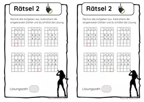 Vorschau - Arbeitsblätter - Escape Room schriftliche Subtraktion - Mathematik ab Klasse 3 - Seite 3