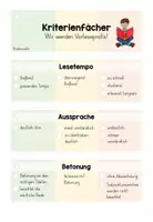 Vorschau - Merkblätter - Vorlesen Kriterienfächer - Rückmeldung - Seite 1