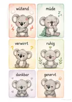 Vorschau - Bildkarten - Koala_Emotionskarten - Seite 2