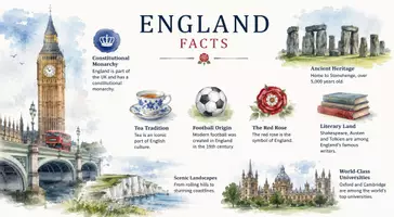Vorschau - Arbeitsblätter - Arbeitsblätter zum Thema "England Facts" + Lösung & MP3 + Infografik - Seite 1