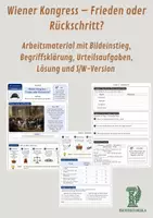 Vorschau - Unterrichtsreihen - Wiener Kongress – Frieden oder Rückschritt? - Deckblatt
