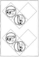 Vorschau - Mal- und Bastelvorlagen - Lesezeichen Alpaka & Lama – Klassentier Alpakaklasse Lamaklasse | Ecklesezeichen Ausmalen & Basteln - Seite 3