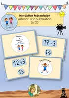 Vorschau - Präsentationen/Tafelbilder - Addition und Subtraktion bis 20 mit Tom und Shelly: Interaktive Präsentation mit Bewegung, Mitmachvideo - Deckblatt