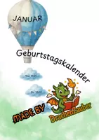Vorschau - Präsentationen/Tafelbilder - Geburtstagskalender mit Ballons - neutraler Stil - Deckblatt