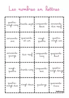 Aperçu - Apprentissages en autonomie - Les nombres en lettre puzzle - Page 1