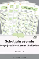 Vorschau - Arbeitsblätter - Schuljahresende-Aktivitätenpaket – Bingo, Gesprächsanlässe & Reflexion für die Klasse 3–4 | Bewegung, Schreiben & Klassengemeinschaft - Deckblatt