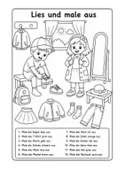 Vorschau - Mal- und Bastelvorlagen - Lesen und malen Klasse 1 und 2 - Deckblatt