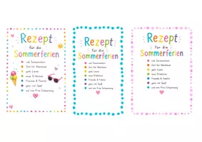 Vorschau - Mal- und Bastelvorlagen - Sommerferien - Sommerferiengruß: Schöne Sommerferien – Ein süßer Feriengruß für Kinder - Seite 2