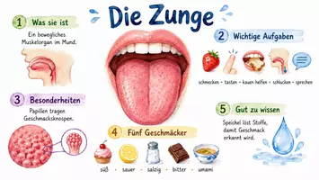 Vorschau - Arbeitsblätter - Arbeitsblatt "Zunge" + Onlineübung & MP3 + Infografik - Seite 2