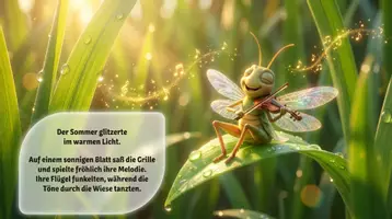 Vorschau - Arbeitsblätter - Die Grille und die Ameise - Fabel - 3D‑Bilderpräsentation + Arbeitsblätter - Seite 2