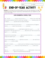Προεπισκόπηση - Φύλλα εργασίας - End of Year Activity Worksheet - Σελίδα 2