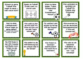 Vorschau - Aufgabenkarten - ⚽ WM 2026 – 30 Gesprächskarten | Klasse 3–6 | Grundschule & Sek 1 | sofort einsetzbar - Seite 1