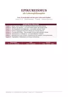 Vorschau - Arbeitsblätter - Epikureismus Lebensphilosophie Klasse 10–12 | Epikur Ataraxia Hedone Freundschaft | Todesfurcht Symmetrie-Argument | Begierden klassifizieren | Vergleich Stoizismus | Klausurvorbereitung | Ethik Philosophie - Deckblatt