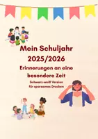 Vorschau - Stundenentwürfe - Erinnerungsheft Grundschule – Mein Schuljahr 2025/2026 | Schuljahresende & Sommerferien - Deckblatt
