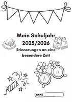 Vorschau - Stundenentwürfe - Erinnerungsheft Grundschule – Mein Schuljahr 2025/2026 | Schuljahresende & Sommerferien - Seite 1