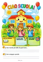 anteprima - Flashcard - Scheda di fine anno “Ciao Scuola!” - Pagina 1