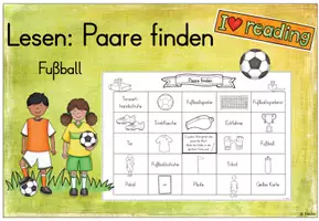 Vorschau - Arbeitsblätter - Lesepaare (Fußball) - Deckblatt