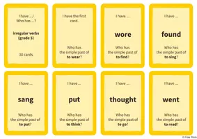 Vorschau - Spiele - Irregular verbs: I have... Who has...? – Lesespiel Englisch Klasse 5 - Seite 1