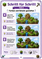 Vorschau - Stundenentwürfe - Kunstprojekt: MinecraftWelt (mit Vorlagen + Differenzierung) - Seite 3