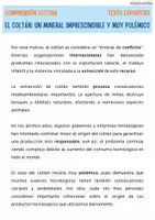 Vista previa - Hojas de trabajo - Texto expositivo para comprensión lectora: el coltán - página 1