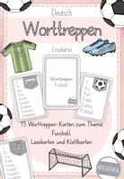 Vorschau - Fördermaterial/Inklusion - Worttreppen Fussball - Lesekarten - Klettkarten - Fußball WM - Deckblatt